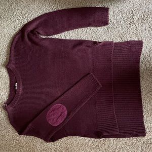 Maroon Sweater with Elbow Detailing